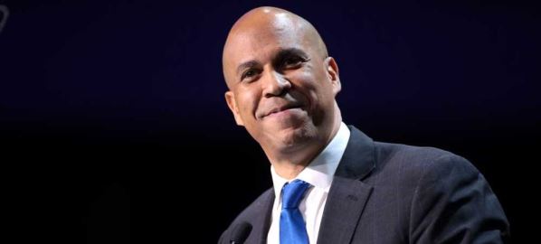 Cory Booker speaking at the 2019 California Democratic Party State Convention.