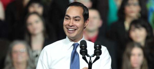 Julian Castro speaking at an event with President Barack Obama in Phoenix, Arizona.