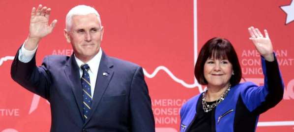 Mike Pence and his wife, Karen Pence.