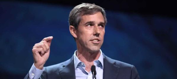 Beto O'Rourke speaking at the 2019 California Democratic Party State Convention.