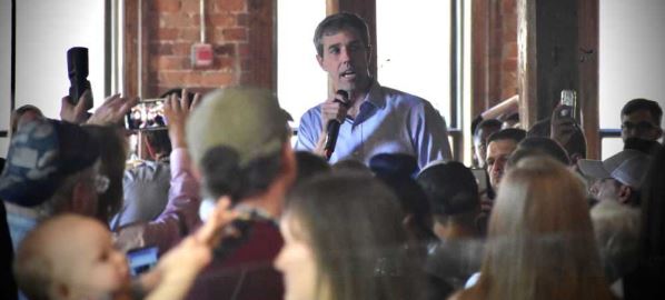 Beto O'Rourke campaign stop at Natty Greene's in Greensboro, North Carolina.