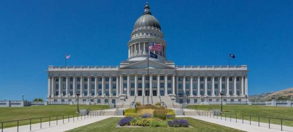 Utah State Capitol building in Salt Lake City.